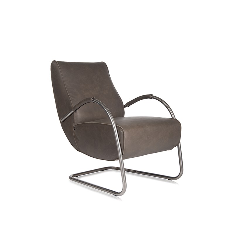 Howard Chair With Arm Stainless Steel Bonaza Grey Achter Oblique