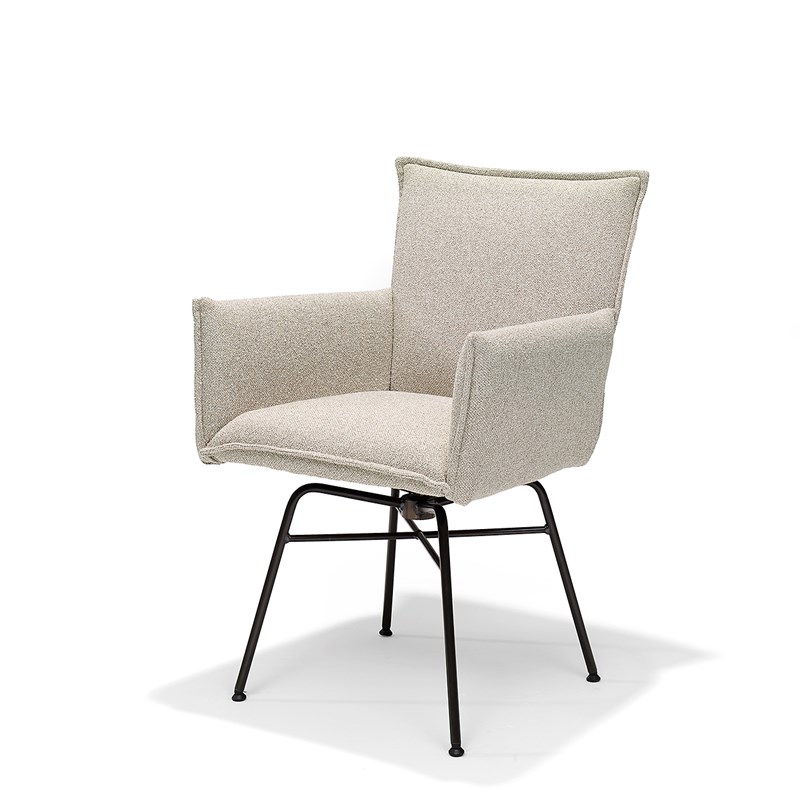 Sanne Swivel Chair With Arm Trier Sand Pers LR